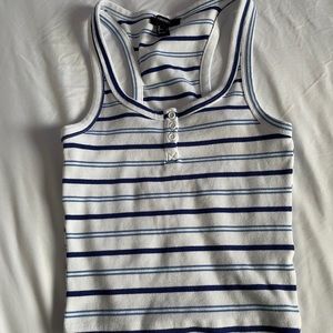 Blue Striped Tank Top